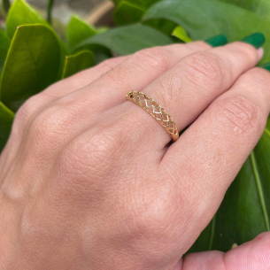 Anel Banana Ouro 18k