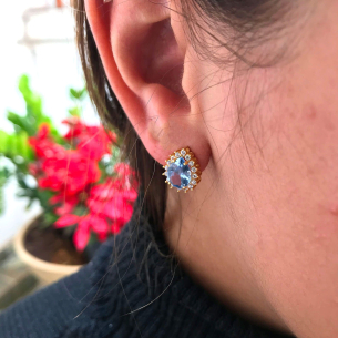 Brinco Gota Galeria Ouro 18k