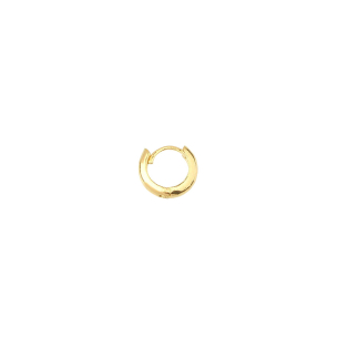 Brinco Masculino Argola PP Lisa 1 Unidade Ouro 18k