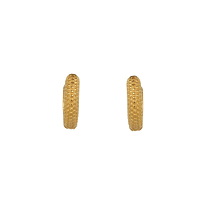 Brinco Argola Falsa Pedra PP Ouro 18k