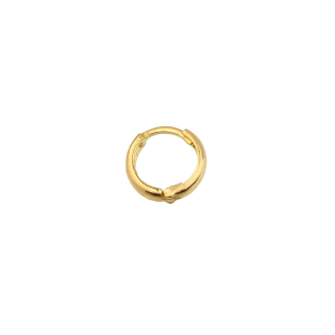 Brinco Masculino Argola P Lisa 1 Unidade Ouro 18k