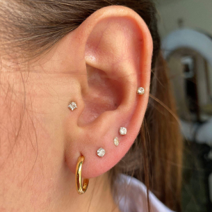Brinco Argola Lisa Grande Ouro 18k