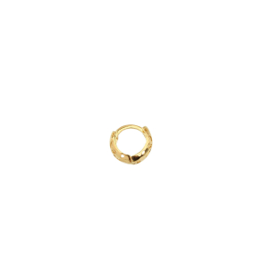 Brinco Masculino Argola Vazada 1 Unidade Ouro 18k