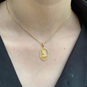 Pingente Engenharia Civil Vazado Ouro 18k