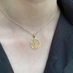Pingente Formatura Letras Redondo Ouro 18k