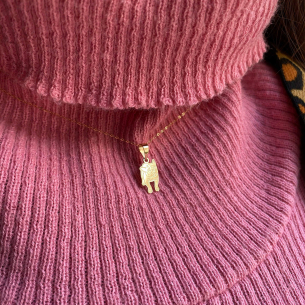 Pingente Bulldog Francês Ouro 18k