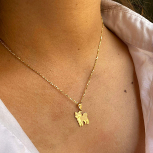 Pingente Pet Akita Ouro 18k