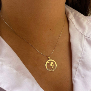 Pingente Profissão Educação Fisica Ouro 18k
