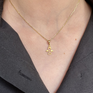 Pingente Anjo da Guarda Pequeno Ouro 18k