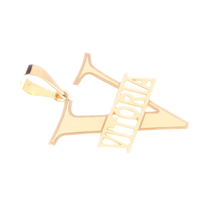 Pingente Letra com Nome Ouro 18k