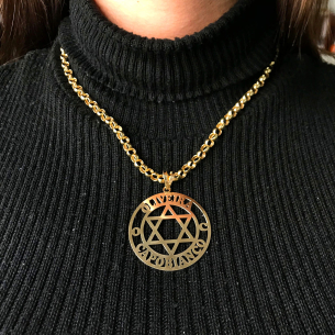 Pingente Estrela de Davi Personalizado Nomes 3cm Ouro 18k