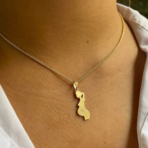 Pingente Gestante Liso Ouro 18k
