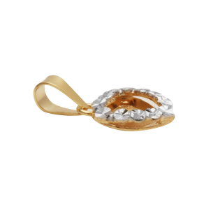 Pingente Coração Diamantado com Ródio Ouro 18k