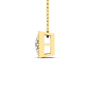 Pingente Chuveiro Quadrado 6mm Ouro 18k