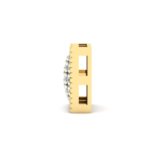 Pingente Chuveiro Quadrado 9mm Ouro 18k