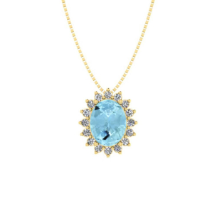 Pingente Oval Galeria Ouro 18k