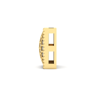 Pingente Chuveiro Quadrado 8mm Ouro 18k
