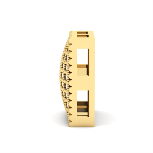 Pingente Chuveiro Quadrado Ouro 18k