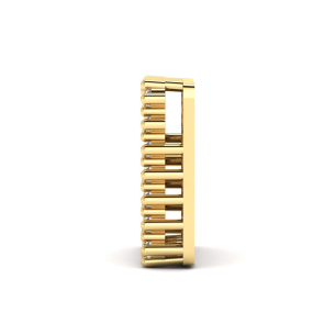 Pingente Chuveiro Quadrado com 49 Zircônias Ouro 18k