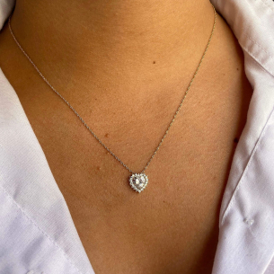 Pingente Chuveiro de Coração Ouro 18k