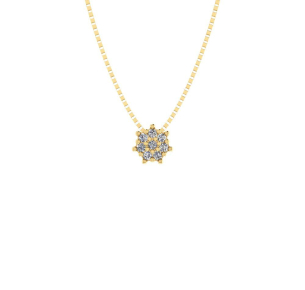 Pingente Chuveiro com Zircônias Ouro 18k