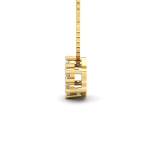 Pingente Chuveiro Sextavado com Veneziana 45cm Ouro 18k
