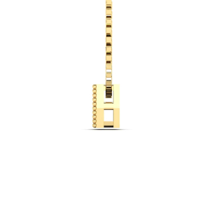 Gargantilha Chuveiro Quadrado com Diamante Ouro 18k