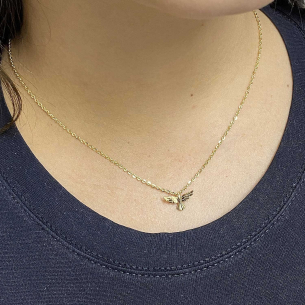 Pingente Espírito Santo Pequeno Ouro 18k