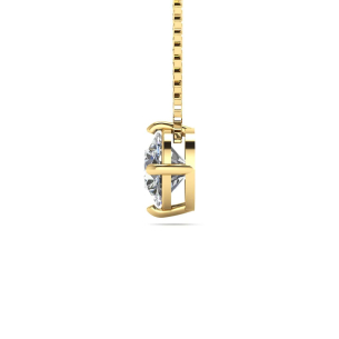 Gargantilha Ponto de Luz 5mm Zircônia Ouro 18k