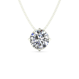 Pingente Ponto de Luz 5.5mm Zircônia Ouro Branco 18k