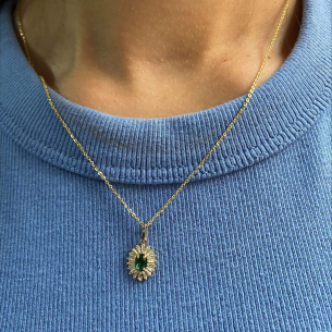 Pingente Formatura Pizza Oval Ouro 18k