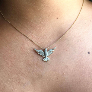 Pingente Espirito Santo Médio Ouro 18k