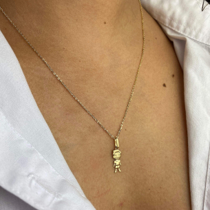 Pingente Liso Menino Ouro 18k