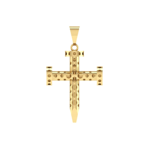 Pingente Cruz Prego Oco Sem Nó Ouro 18k
