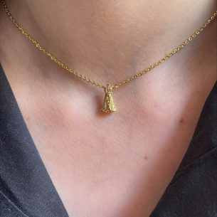 Pingente Nossa Senhora Aparecida Fundo Vazado Ouro 18k