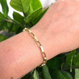 Pulseira Malha Cartier de 21cm Ouro 18k
