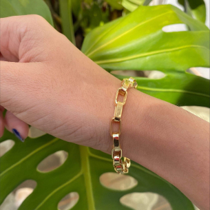 Pulseira Malha Cartier de 21cm Grossa Ouro 18k