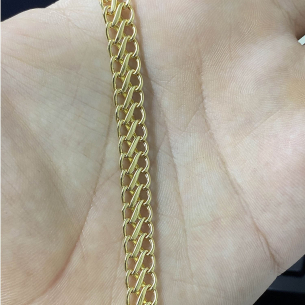 Pulseira Lacraia Média 19cm Ouro 18k
