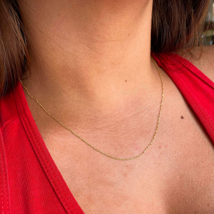 Corrente Singapura 40cm Ouro 18k