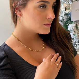 Anel Solitário com Zircônia 4mm aro Liso Ouro 18k