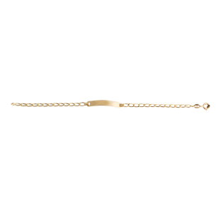 Pulseira Infantil de Chapinha 13cm Ouro 18k