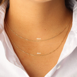 Corrente Bailarina Mini com 45cm Ouro 18k