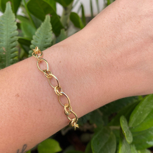 Pulseira Elo Simples e Duplo Ouro 18k