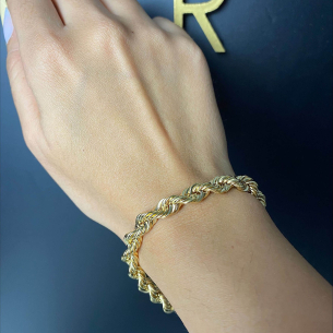 Pulseira Cordão Baiano Grosso Ouro 18k
