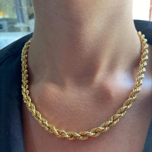 Corrente Cordão Baiano Grosso Ouro 18k