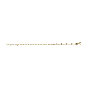 Pulseira Infantil Com Pedras em Ouro 18k