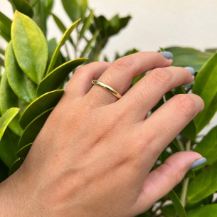 Aliança Soft 3mm Abaulada Lisa Ouro 18k