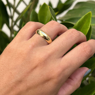 Aliança Soft 6mm Abaulada Lisa Ouro 18k