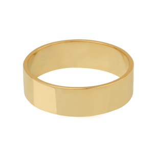 Aliança Reta Lisa 6mm Ouro 18k