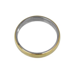 Aliança Ouro 750 e Prata 925 Confort 4mm Ouro 18k